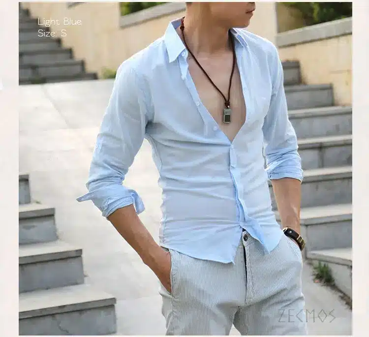 Zecmos Cotton Linen Shirts Man Summer White Shirt Social Gentleman Shirts Men Ultra Thin Casual Shirt British Fashion Clothes 50