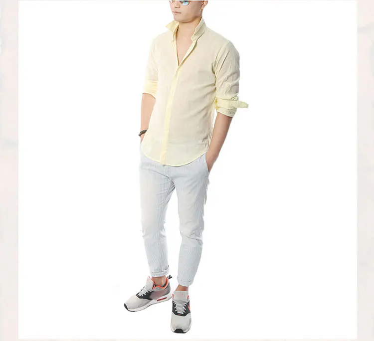 Zecmos Cotton Linen Shirts Man Summer White Shirt Social Gentleman Shirts Men Ultra Thin Casual Shirt British Fashion Clothes 54