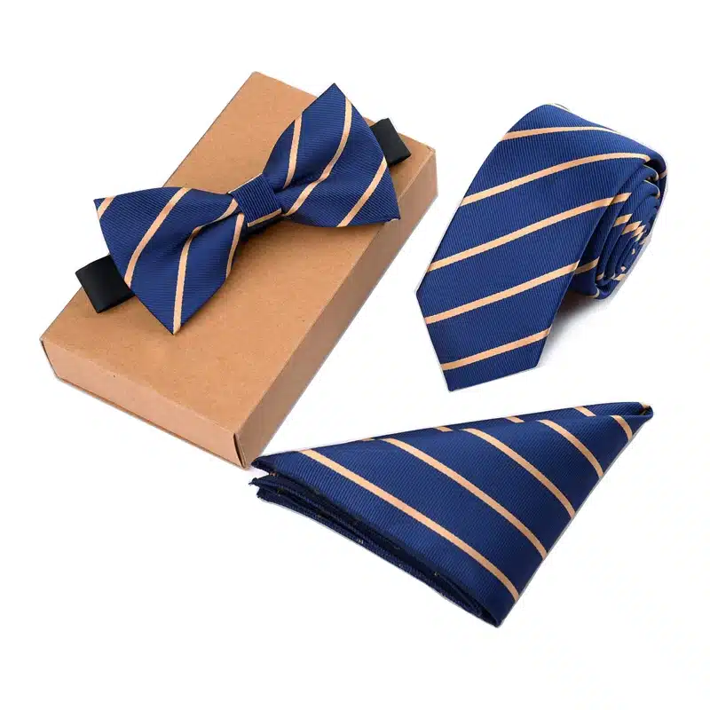 GUSLESON Slim Tie Set Men Bow Tie and Pocket Square Bowtie Necktie Cravate Handkerchief Papillon Man Corbatas Hombre Pajarita 18