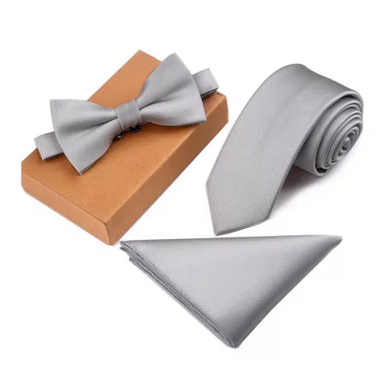 GUSLESON Slim Tie Set Men Bow Tie and Pocket Square Bowtie Necktie Cravate Handkerchief Papillon Man Corbatas Hombre Pajarita 20