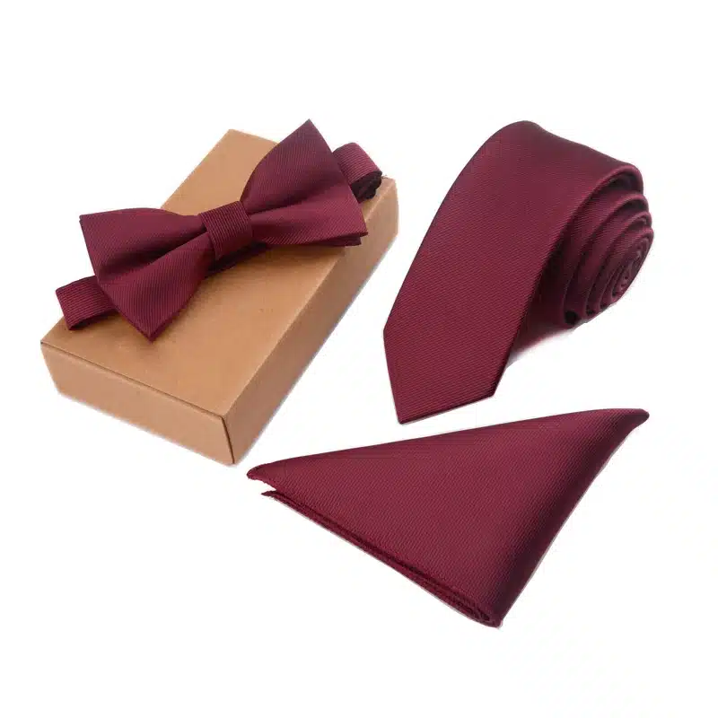 GUSLESON Slim Tie Set Men Bow Tie and Pocket Square Bowtie Necktie Cravate Handkerchief Papillon Man Corbatas Hombre Pajarita 21