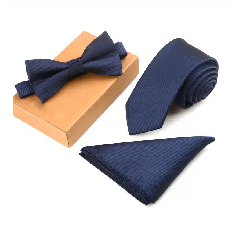 GUSLESON Slim Tie Set Men Bow Tie and Pocket Square Bowtie Necktie Cravate Handkerchief Papillon Man Corbatas Hombre Pajarita 25
