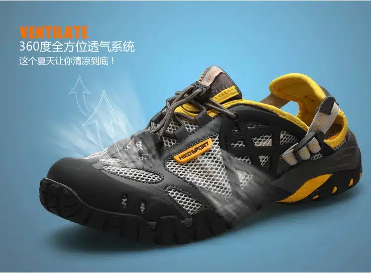 2017 Men Outdoor Sneakers Breathable Hiking Shoes Big Size Men Women Outdoor Hiking Sandals Men Trekking Trail Water Sandals 11