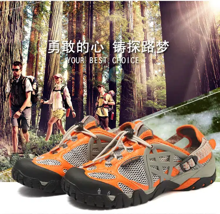 2017 Men Outdoor Sneakers Breathable Hiking Shoes Big Size Men Women Outdoor Hiking Sandals Men Trekking Trail Water Sandals 12