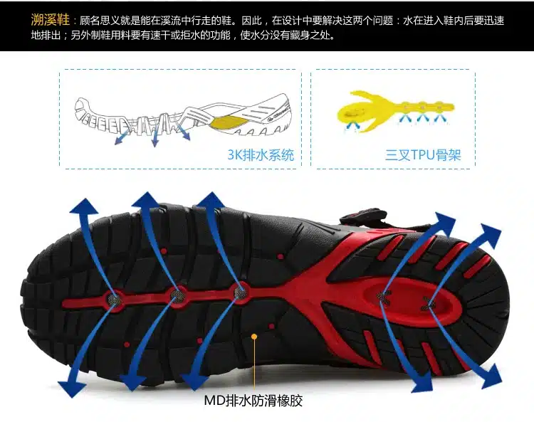 2017 Men Outdoor Sneakers Breathable Hiking Shoes Big Size Men Women Outdoor Hiking Sandals Men Trekking Trail Water Sandals 18