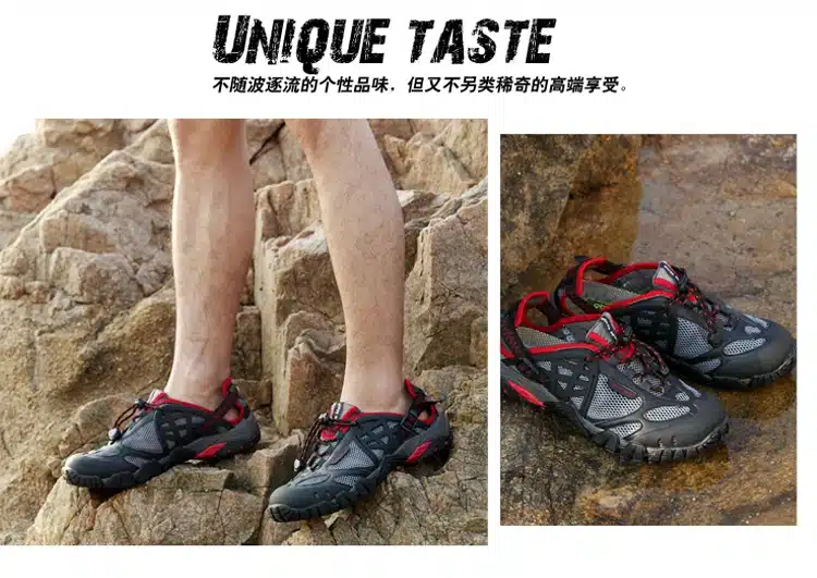 2017 Men Outdoor Sneakers Breathable Hiking Shoes Big Size Men Women Outdoor Hiking Sandals Men Trekking Trail Water Sandals 26