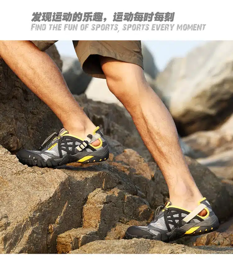 2017 Men Outdoor Sneakers Breathable Hiking Shoes Big Size Men Women Outdoor Hiking Sandals Men Trekking Trail Water Sandals 28