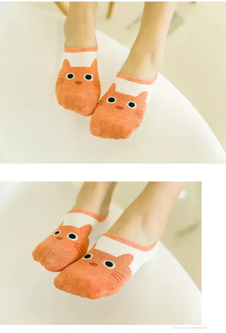 New Arrival High Quality Women Cartoon Socks Cute Cat Boat Sock Summer thin slipper Cotton Floor socks for Lady Girl Kid 5Pairs 29