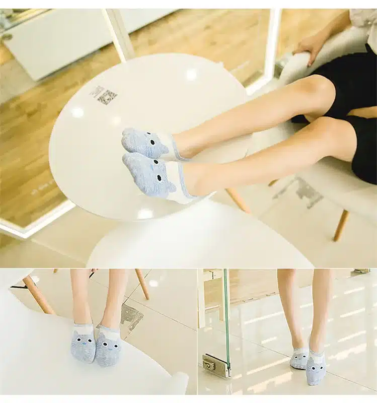 New Arrival High Quality Women Cartoon Socks Cute Cat Boat Sock Summer thin slipper Cotton Floor socks for Lady Girl Kid 5Pairs 34