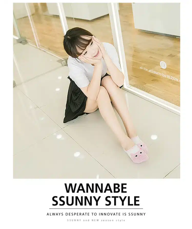 New Arrival High Quality Women Cartoon Socks Cute Cat Boat Sock Summer thin slipper Cotton Floor socks for Lady Girl Kid 5Pairs 35