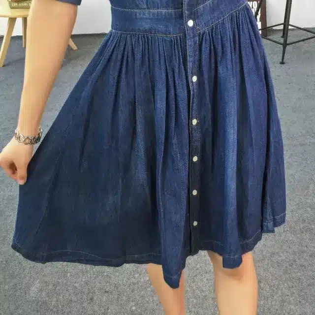 2017 New Arrival Quality Plus Size Women's Clothes, Female Fashion Casual 4XL Denim Dress Elegant Slim Jeans Dresses 22