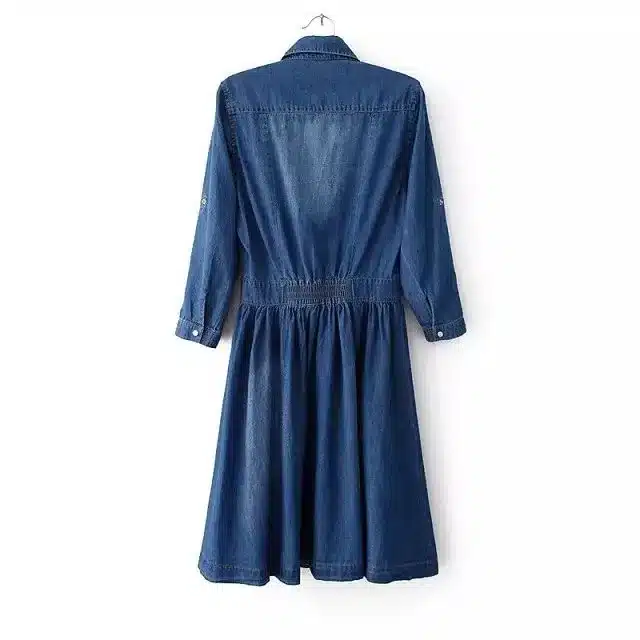 2017 New Arrival Quality Plus Size Women's Clothes, Female Fashion Casual 4XL Denim Dress Elegant Slim Jeans Dresses 30