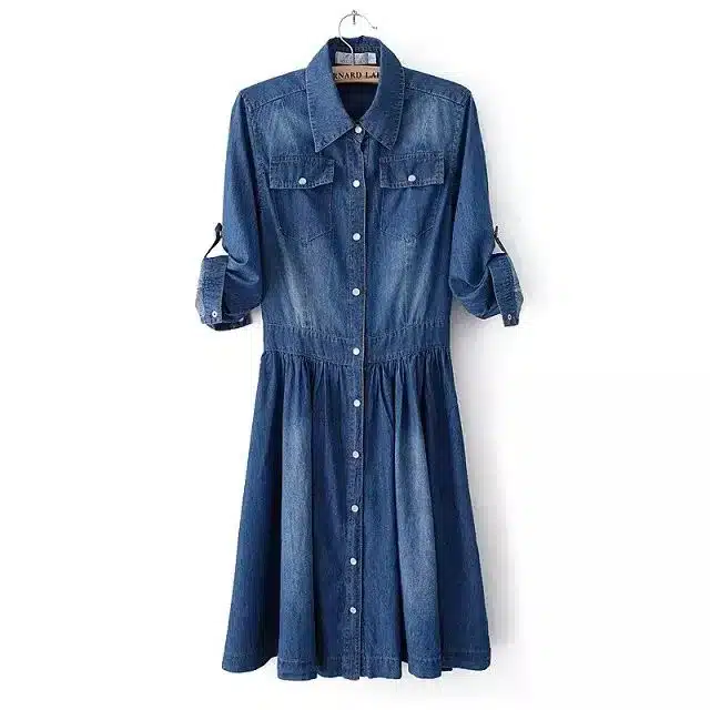 2017 New Arrival Quality Plus Size Women's Clothes, Female Fashion Casual 4XL Denim Dress Elegant Slim Jeans Dresses 31