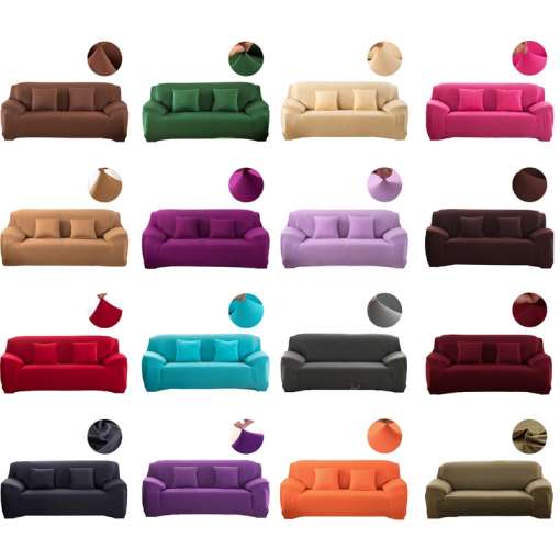 Ühevärvilised elastsed diivanikatted