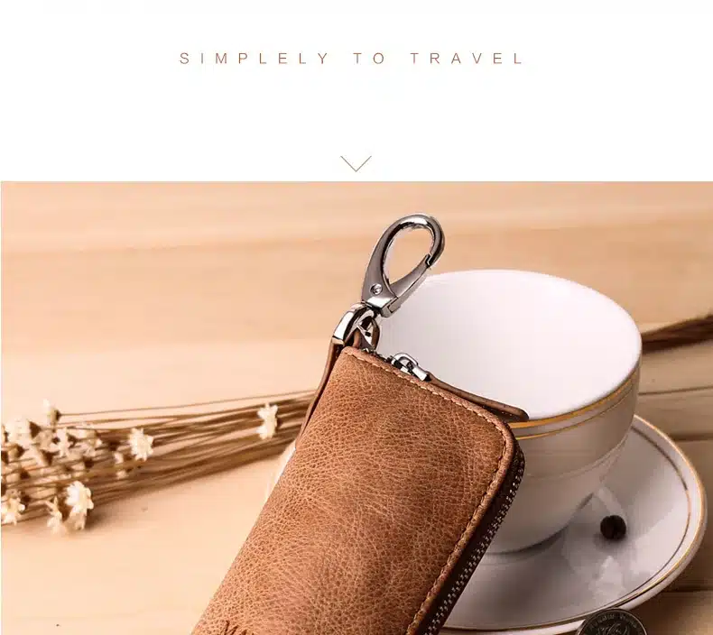2017 New Women Men's Cowhide Leather Zipper Purse Bag Car Key Wallets Fashion Multifunctional Housekeeper Holders Free Shipping 10
