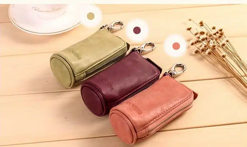 2017 New Women Men's Cowhide Leather Zipper Purse Bag Car Key Wallets Fashion Multifunctional Housekeeper Holders Free Shipping 16