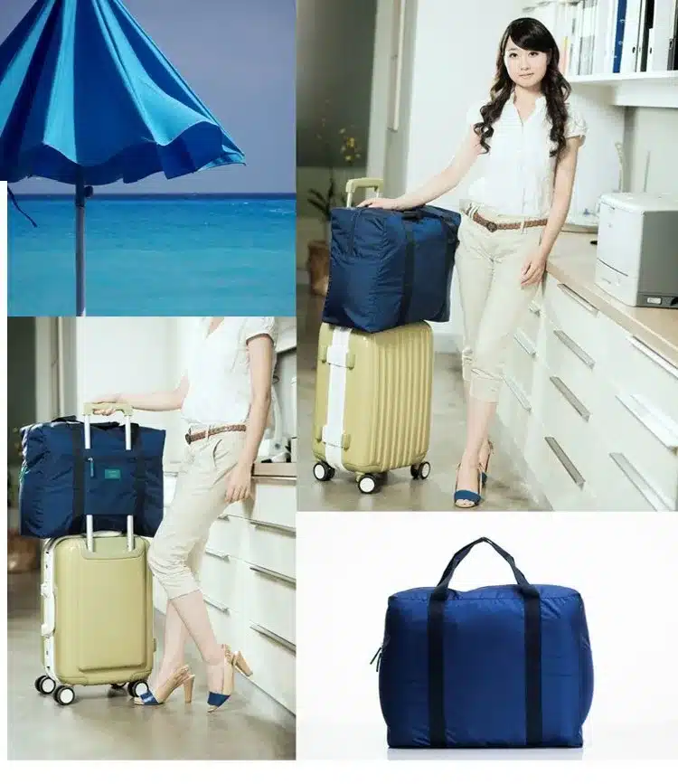 Hot Sale Foldable brand designer luggage travels bags organizer waterproof women and men duffle carry on luggage traveling bag 11