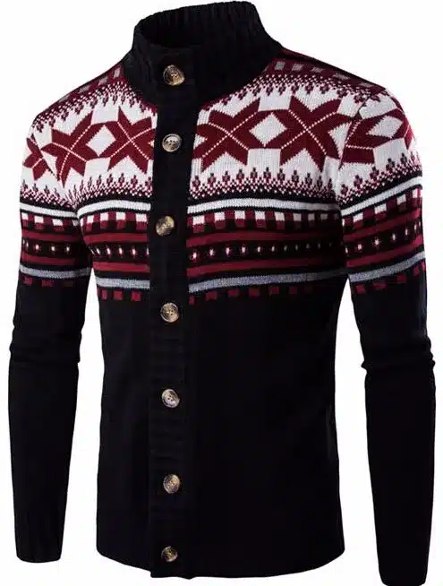 2017 New style autumn fashion brand casual sweater stand collar striped Slim knit men's sweater and national wind pullover men's 14