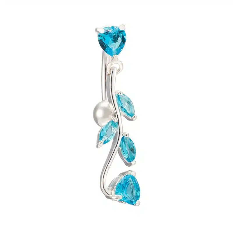 2017 New Silver Plated Navel Piercing Stainless Steel Belly Button Body Jewelry Navel Piercings Medical Steel Navel Nail 13