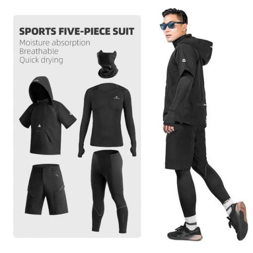 Musta värvi meeste spordikomplekt | E-pood Tootemaailm Musta värvi meeste spordikomplekt