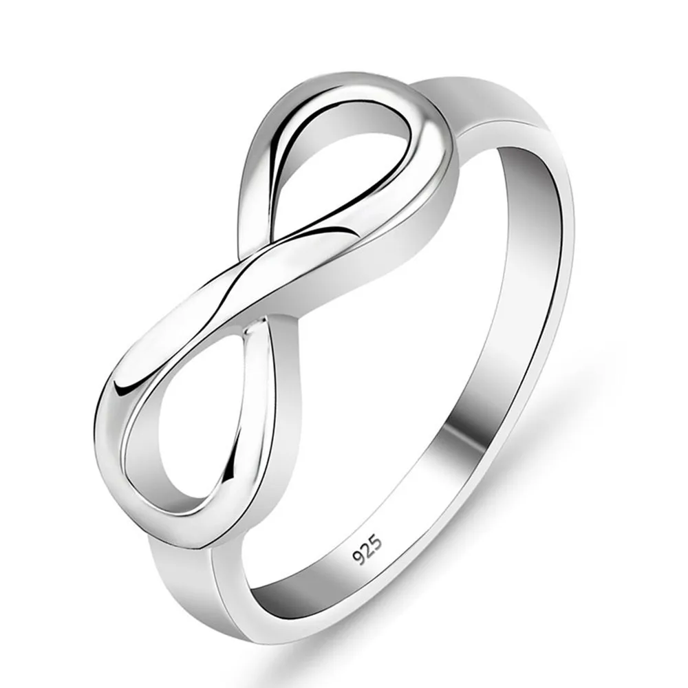 925 Sterling Silver Infinity Ring Eternity Ring Charms Best Friend Gift Endless Love Symbol Fashion Rings For Women (Ri101995) 57