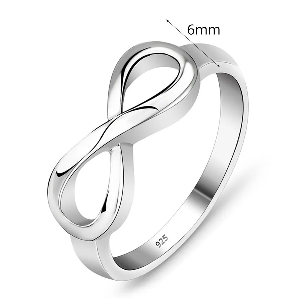 925 Sterling Silver Infinity Ring Eternity Ring Charms Best Friend Gift Endless Love Symbol Fashion Rings For Women (Ri101995) 59