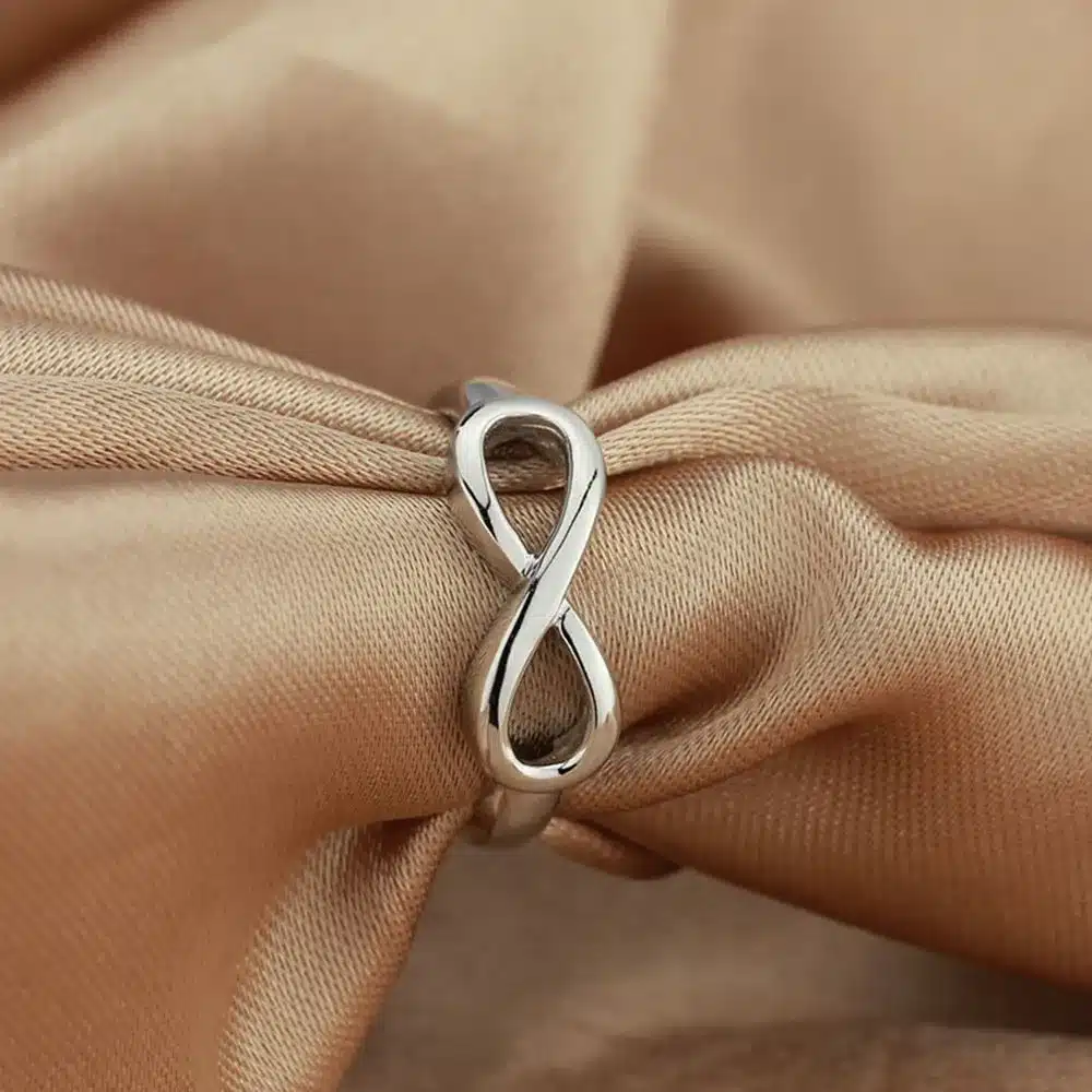 925 Sterling Silver Infinity Ring Eternity Ring Charms Best Friend Gift Endless Love Symbol Fashion Rings For Women (Ri101995) 60