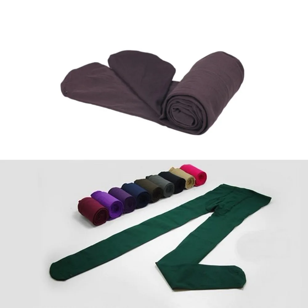 1 Pair Beauty 10Colors Opaque Footed Tights Sexy Pantyhose Leg Warmers for Women Lady Girl all-match elastic tights 3