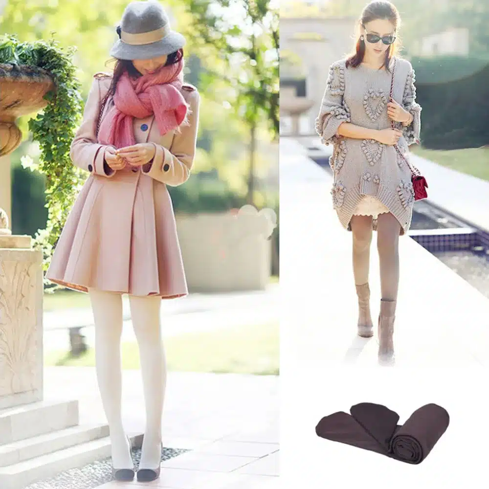 1 Pair Beauty 10Colors Opaque Footed Tights Sexy Pantyhose Leg Warmers for Women Lady Girl all-match elastic tights 5