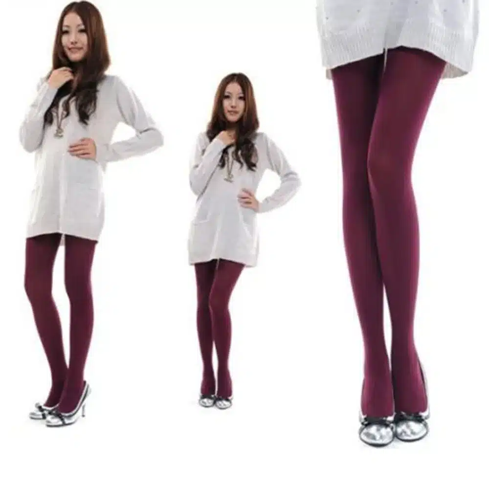 1 Pair Beauty 10Colors Opaque Footed Tights Sexy Pantyhose Leg Warmers for Women Lady Girl all-match elastic tights 6