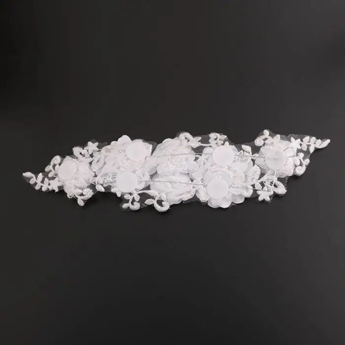 Romantic Wedding Hair Accessories For Bridal White Lace Flowers Crystal Pearl Headbands Headdress Women Tiara Hair Jewelry SL 3
