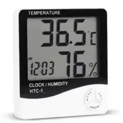 digitaalne niiskuse ja temperatuuri mõõdik must-valge ekraaniga