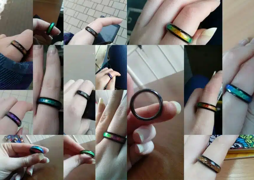 Fashion Titanium Black Mood Rings Temperature Emotion Feeling Engagement Rings Women Men 2017 Promise Rings For Couples Jewelry 6