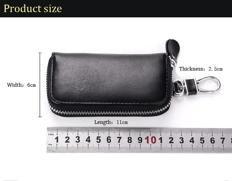 New arrival Genuine leather Men key holder organizer multifunctional women key case wallet ladies Housekeeper 9
