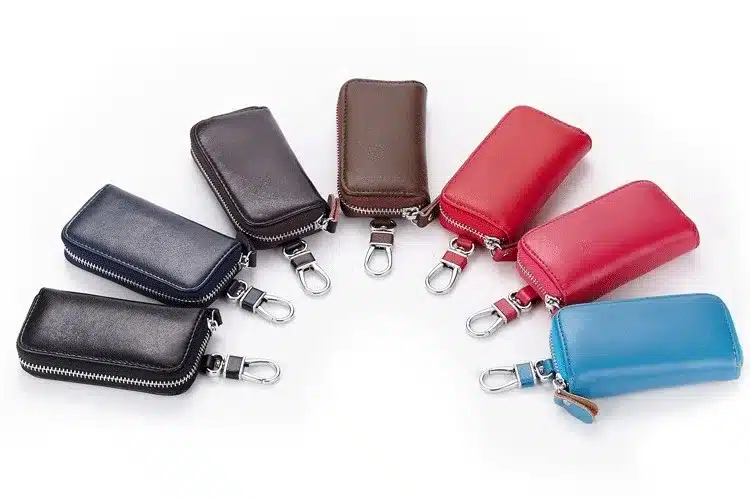 New arrival Genuine leather Men key holder organizer multifunctional women key case wallet ladies Housekeeper 10
