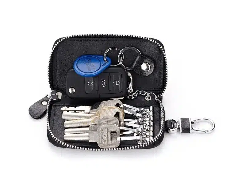 New arrival Genuine leather Men key holder organizer multifunctional women key case wallet ladies Housekeeper 13