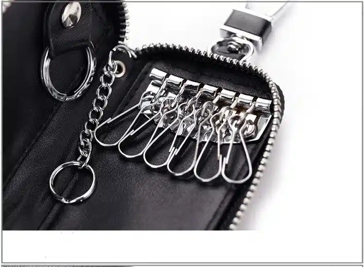 New arrival Genuine leather Men key holder organizer multifunctional women key case wallet ladies Housekeeper 19