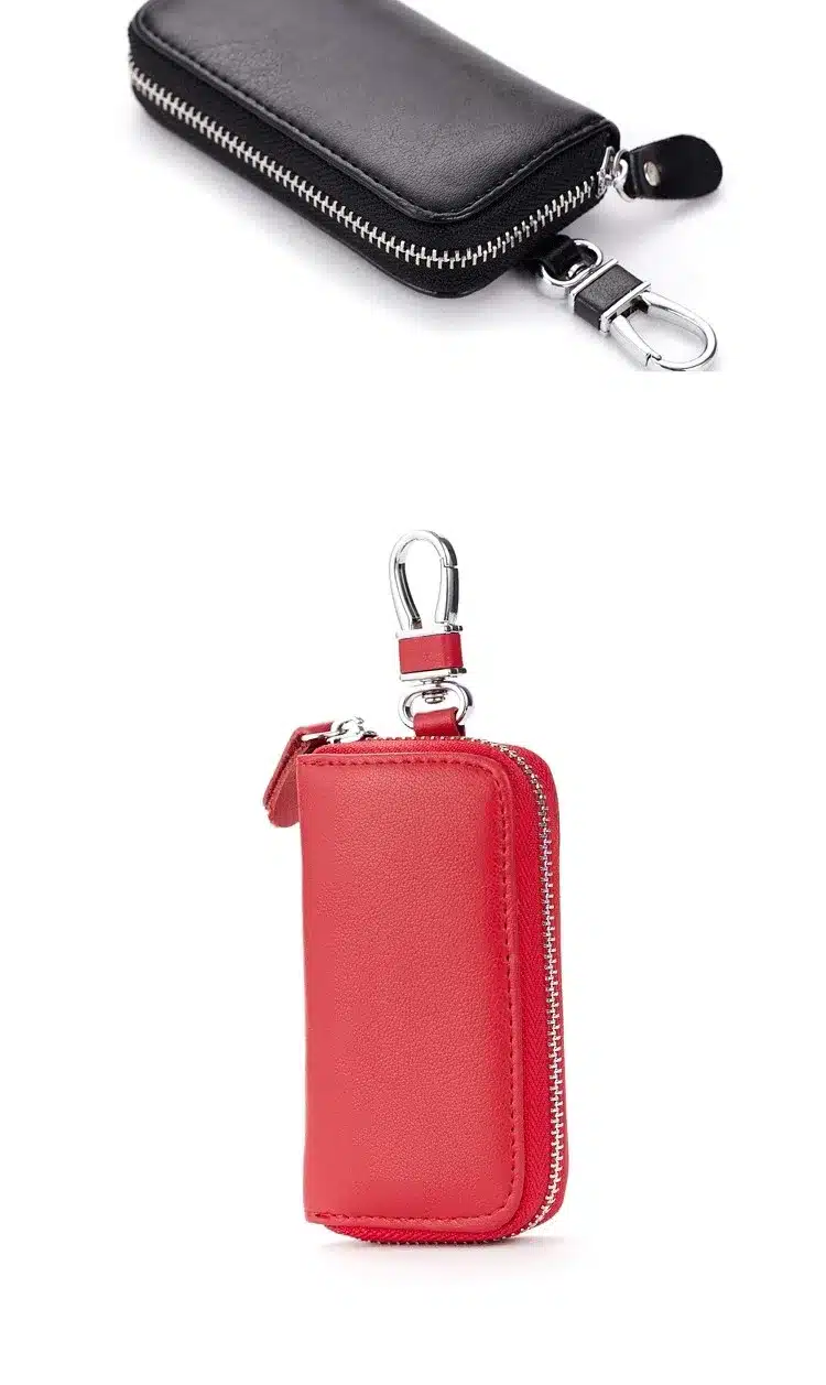 New arrival Genuine leather Men key holder organizer multifunctional women key case wallet ladies Housekeeper 33