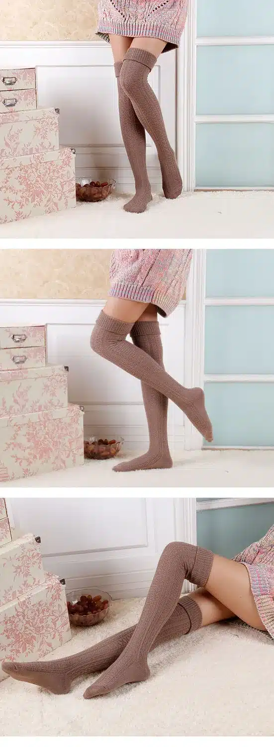 Feminino Sexy Over Knee Sock New Fashion Rain Boot Cuff Socks Long Thigh High Socks Meias Meninas SK80021+30 9