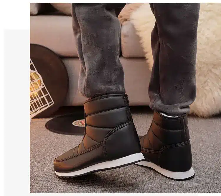 men winter boots big yards short style snow boots warm fur waterproof upper antiskid outsole father grandfather boy winter boots 27