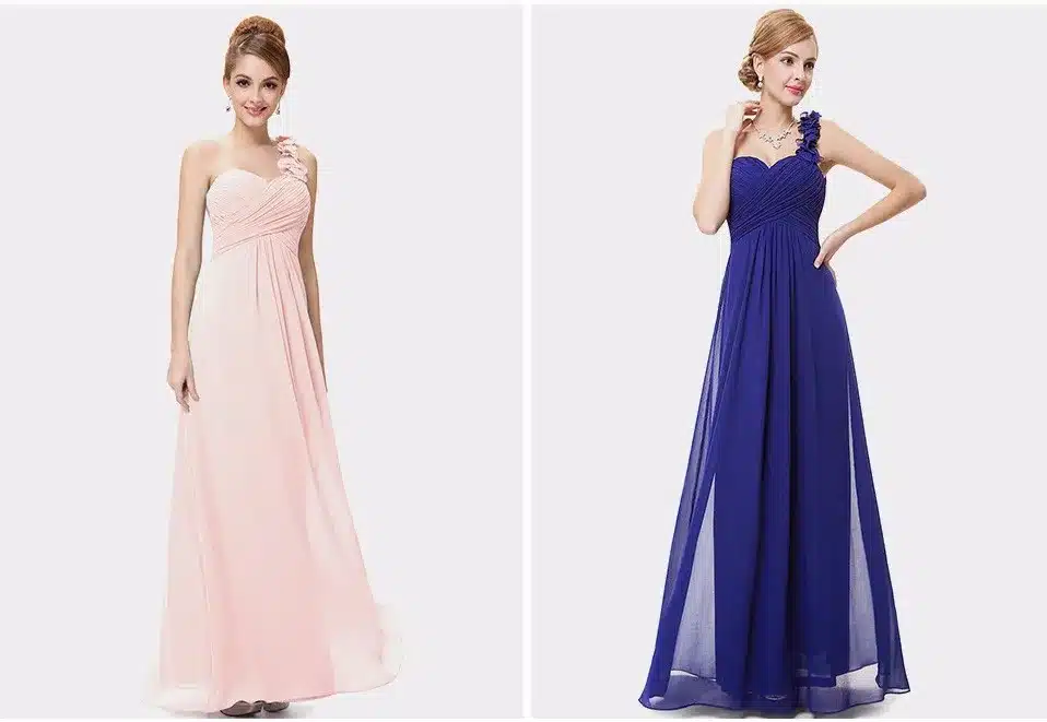 Wedding Bridesmaid Dresses Ever Pretty EP09768 Fashion Women Flower One Shoulder Chiffon Padded Long Bridesmaid Dresses 2017 14