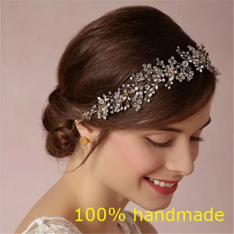 Gorgeous Crystal Bridal Headband Wedding Rhinestone Headbands Hair Accessories Bridal tiaras Bride Ribbon Headbands RE597 11