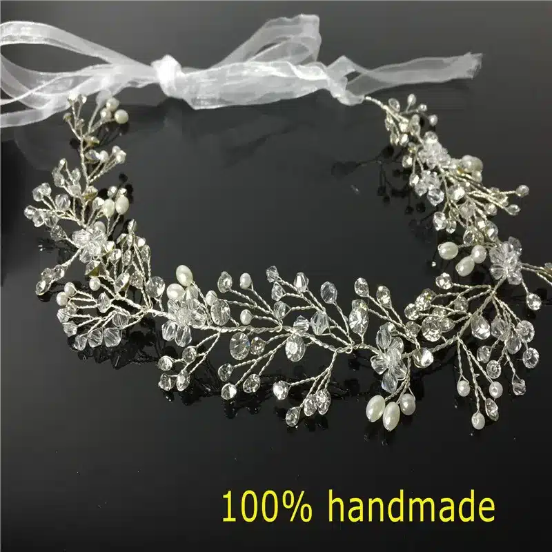 Gorgeous Crystal Bridal Headband Wedding Rhinestone Headbands Hair Accessories Bridal tiaras Bride Ribbon Headbands RE597 12