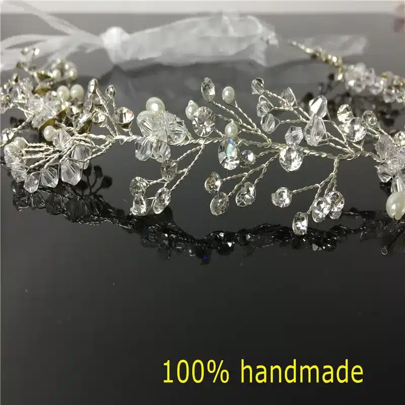 Gorgeous Crystal Bridal Headband Wedding Rhinestone Headbands Hair Accessories Bridal tiaras Bride Ribbon Headbands RE597 13