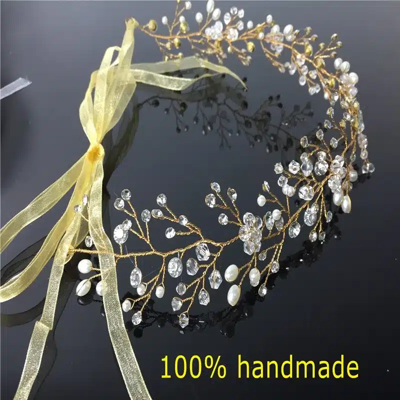 Gorgeous Crystal Bridal Headband Wedding Rhinestone Headbands Hair Accessories Bridal tiaras Bride Ribbon Headbands RE597 14