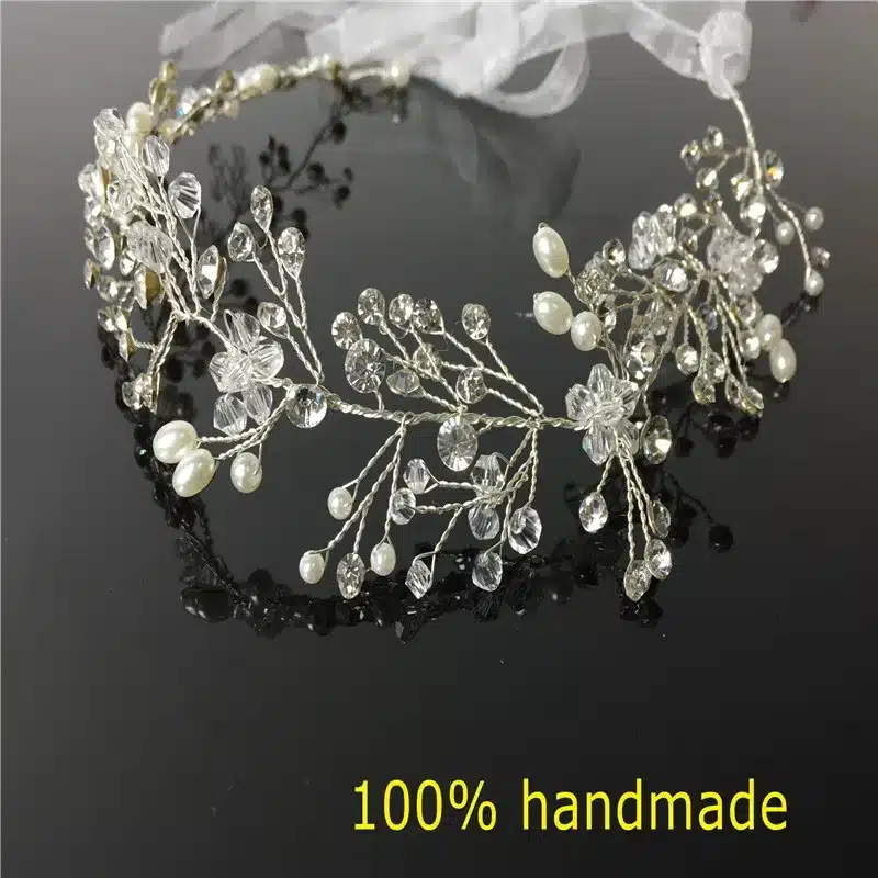 Gorgeous Crystal Bridal Headband Wedding Rhinestone Headbands Hair Accessories Bridal tiaras Bride Ribbon Headbands RE597 16