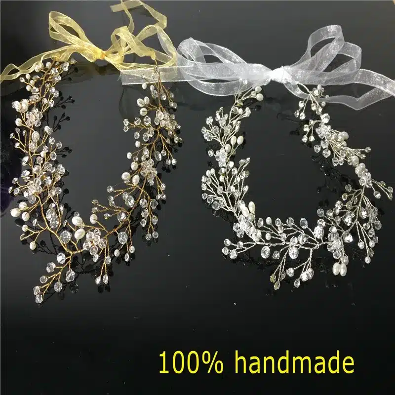 Gorgeous Crystal Bridal Headband Wedding Rhinestone Headbands Hair Accessories Bridal tiaras Bride Ribbon Headbands RE597 17