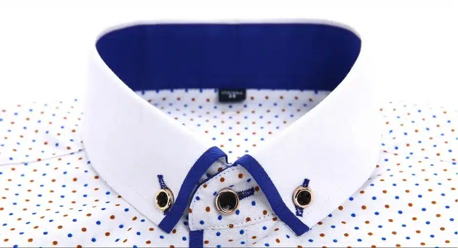 VISADA JAUNA Men's Shirt Printed Casual Brand Clothing Slim Fit Long-sleeve Cotton Business Male Shirts Plus Size S-4XL N454 31