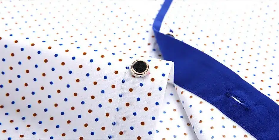VISADA JAUNA Men's Shirt Printed Casual Brand Clothing Slim Fit Long-sleeve Cotton Business Male Shirts Plus Size S-4XL N454 32