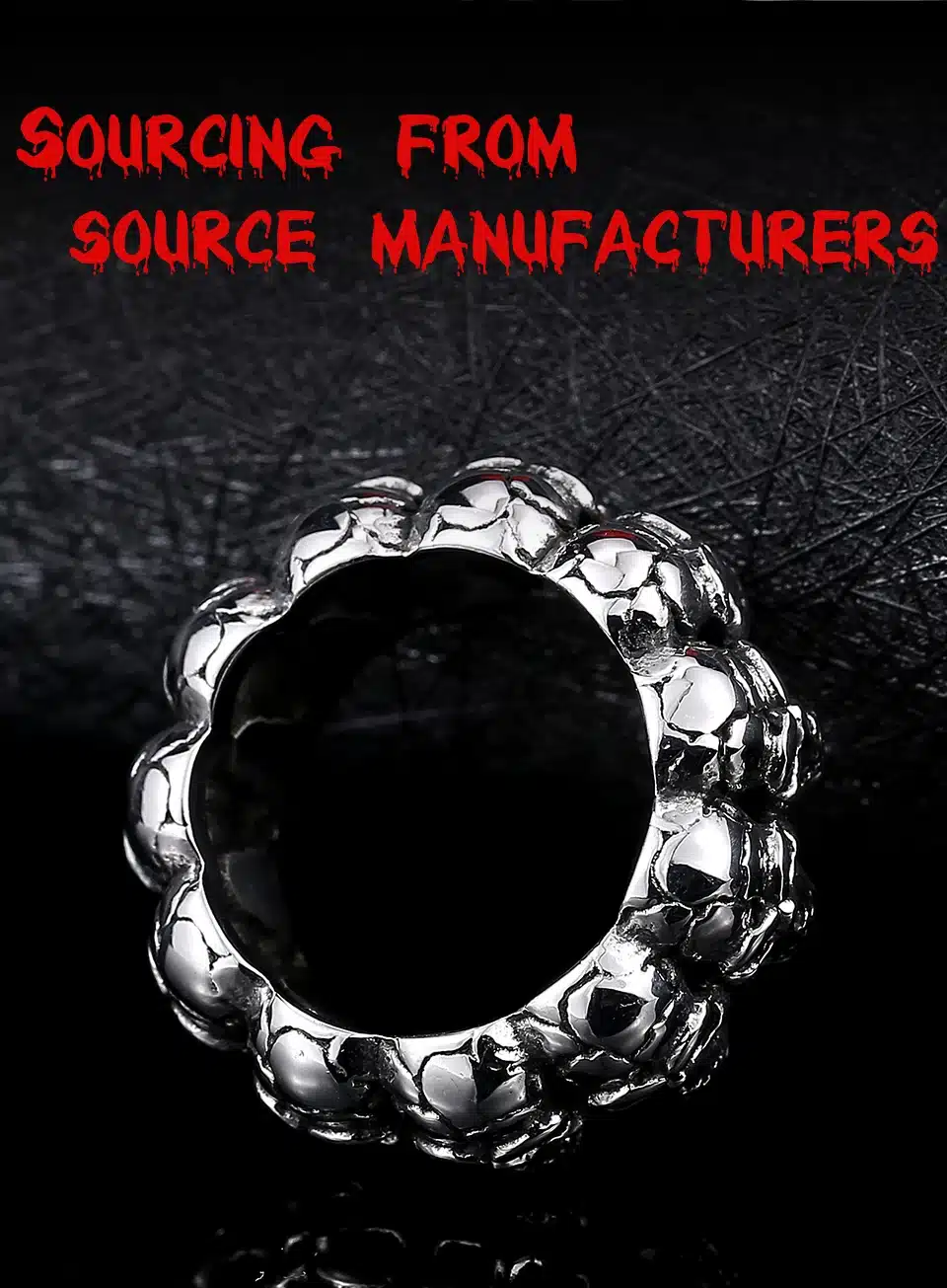 steel soldier stainless steel men punk skull ring vintage domineering skull 316l steel jewelry 15